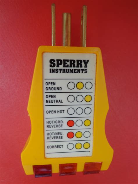 sperry outlet circuit tester instructions